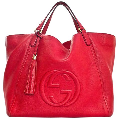 gucci red soho 282308|Genuine Gucci Tote Bag Soho 282308 Leather .